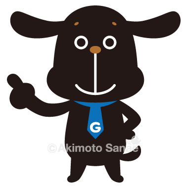黒い犬 企業キャラクター Akimoto Sanae